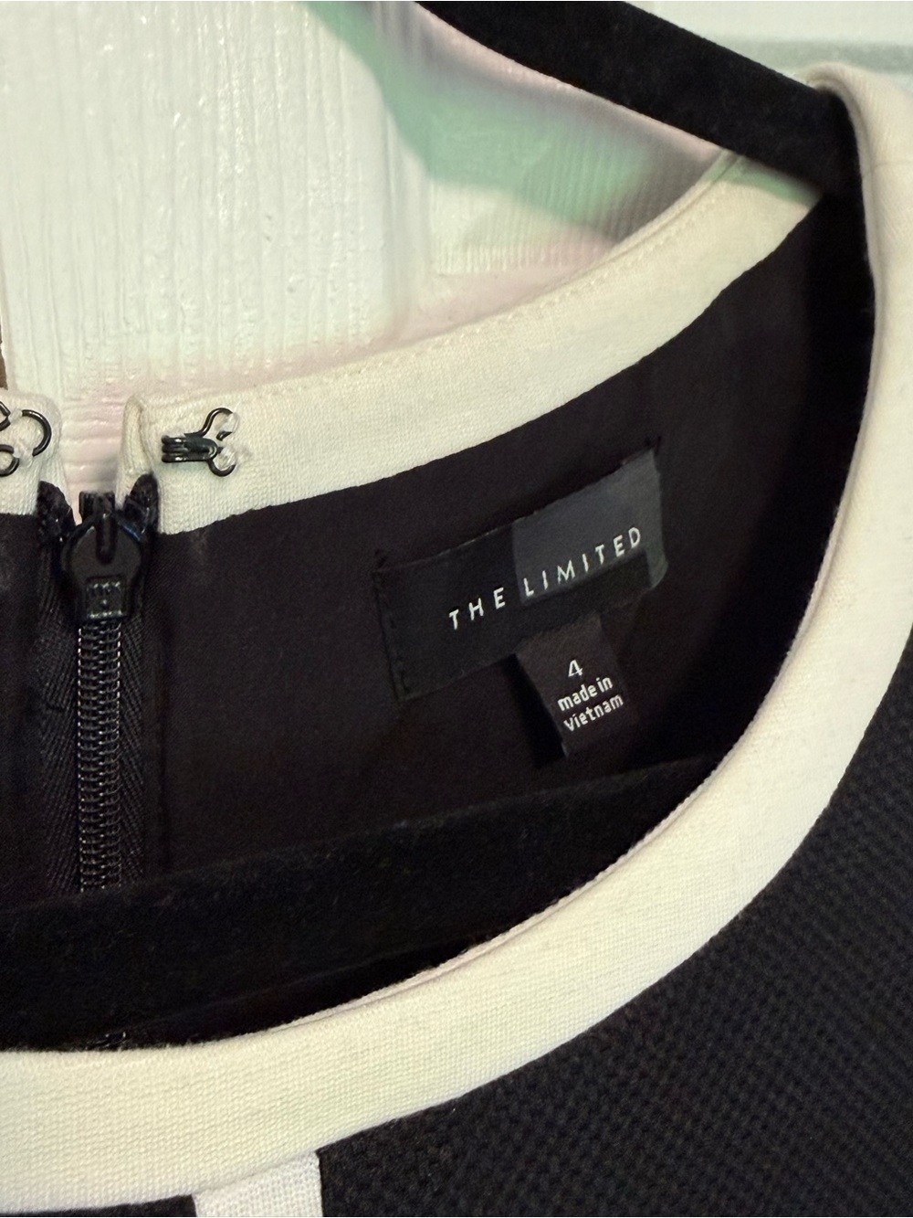 The Limited Black Midi Sheath Dress with White Trim - Picture 2 of 3